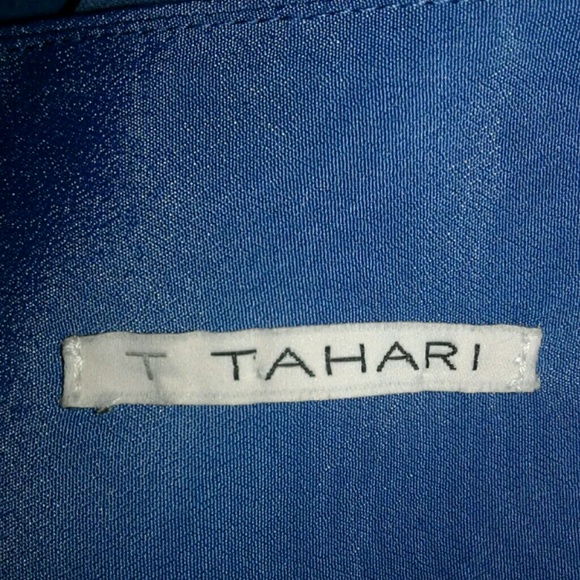 T Tahari Blue Knee Length Skirt Size 12 - Picture 7 of 8